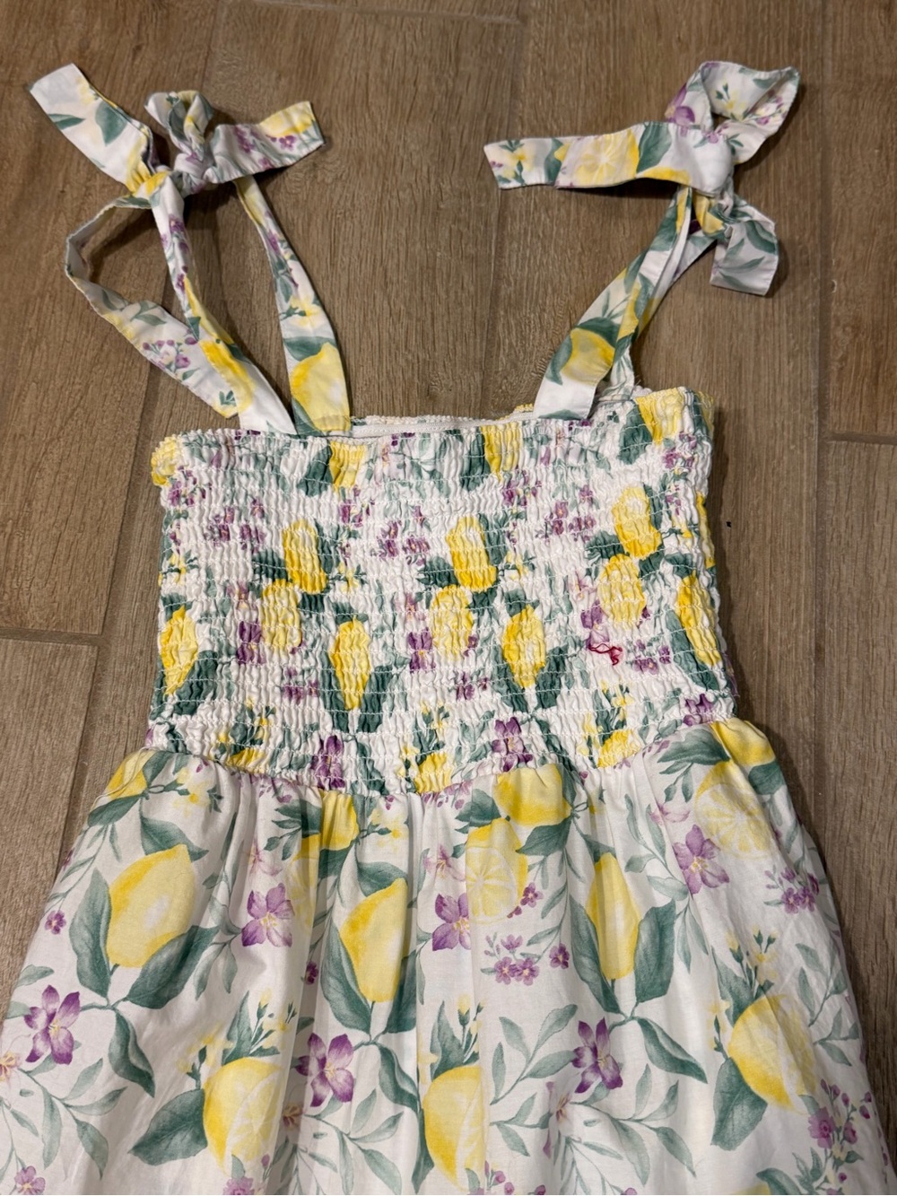 Janie and Jack Mommy & Me Floral Tie-Shoulder Sundress - White & Yellow - Picture 2 of 5